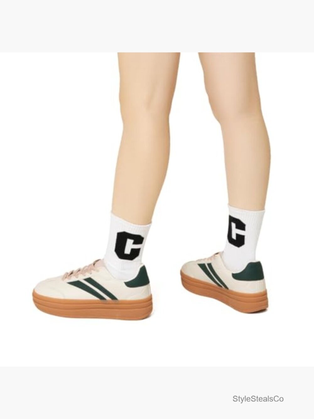 Chunky Platform Sneakers - Casual Lace-Up Walking Shoes Comfortable Low-Top - Picture 5 of 7